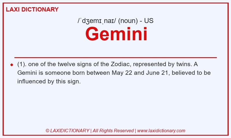 Definition Gemini in American English