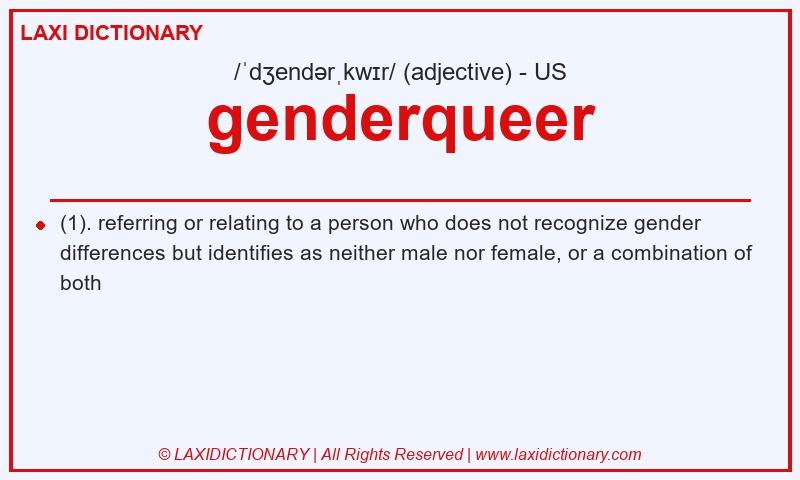 Definition genderqueer in American English