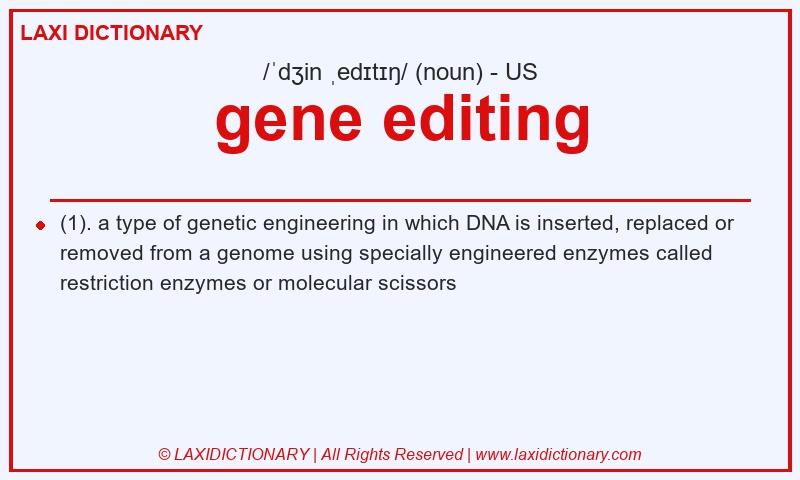 Definition gene editing in American English