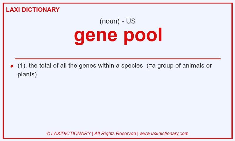 Definition gene pool in American English