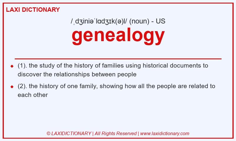 Definition genealogy in American English
