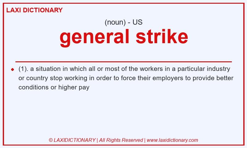 Definition general strike in American English