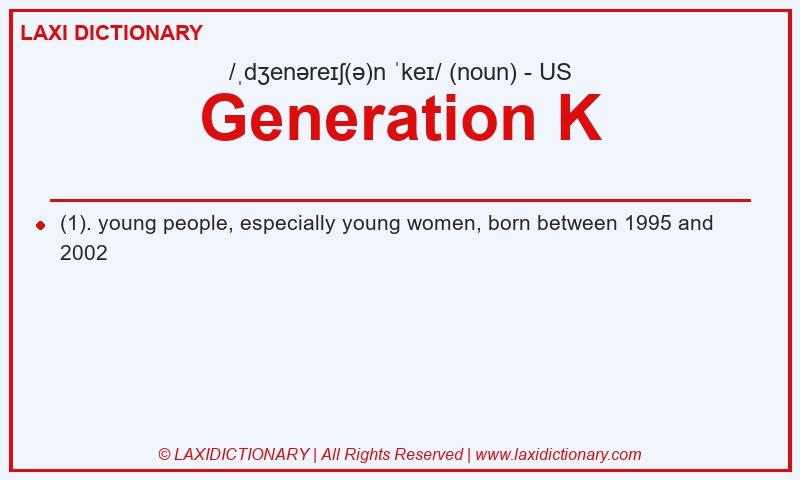 Definition Generation K in American English