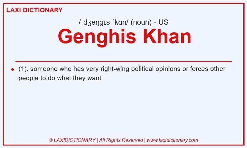 Definition Genghis Khan in American English