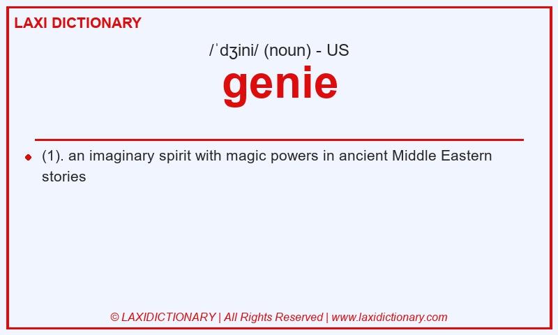 Definition genie in American English