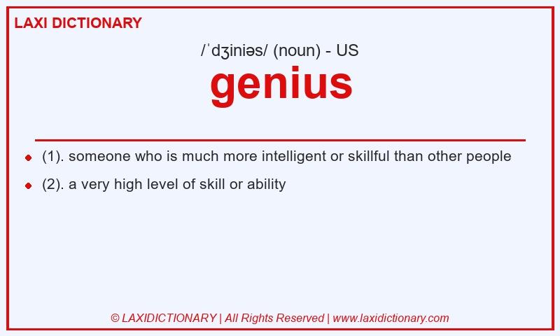 Definition genius in American English