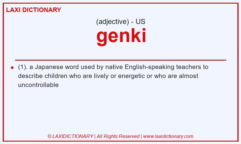 Definition genki in American English