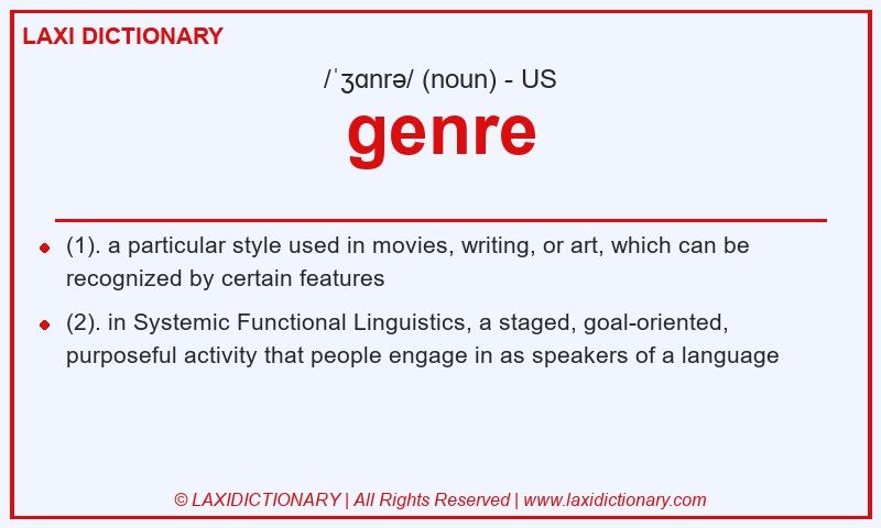 Definition genre in American English
