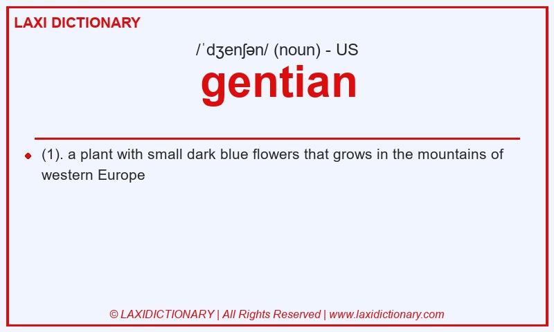 Definition gentian in American English