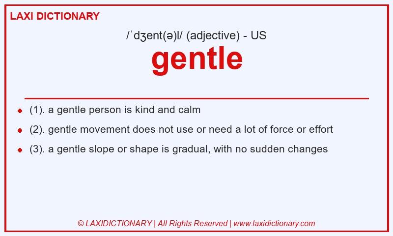 Definition gentle in American English
