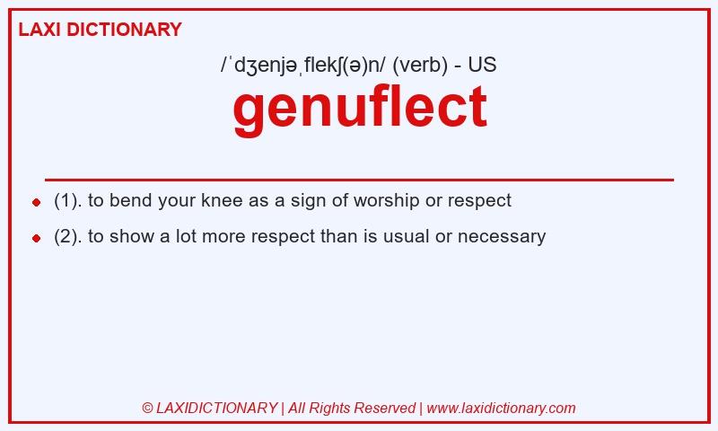 Definition genuflect in American English