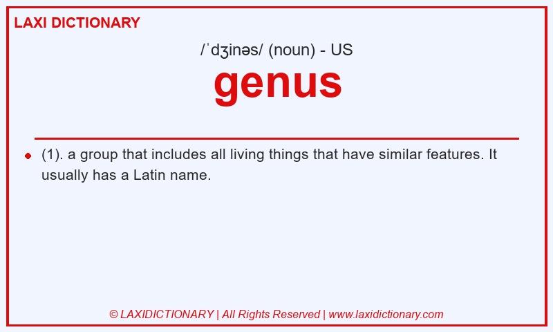 Definition genus in American English