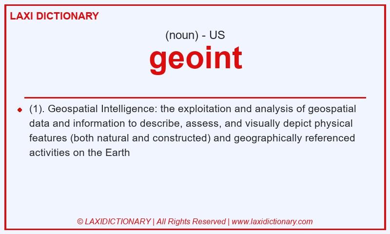 Definition geoint in American English
