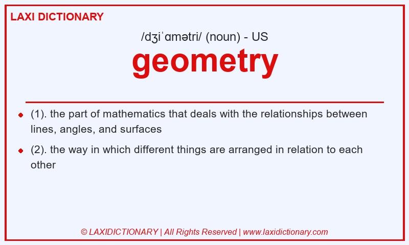 Definition geometry in American English