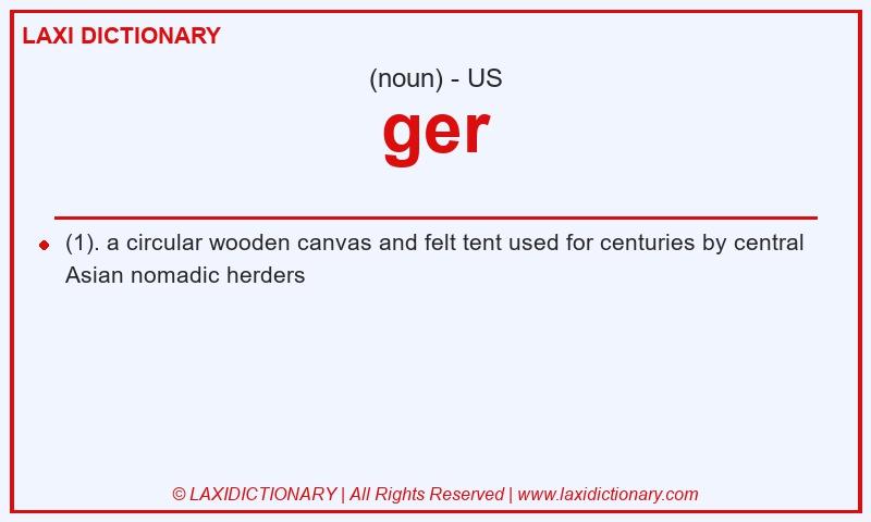 Definition ger in American English