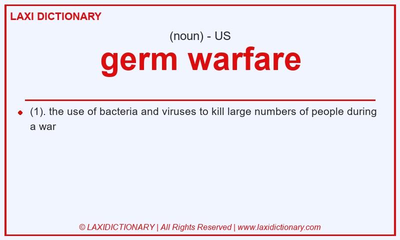 Definition germ warfare in American English