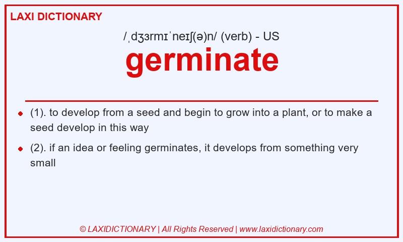 Definition germinate in American English