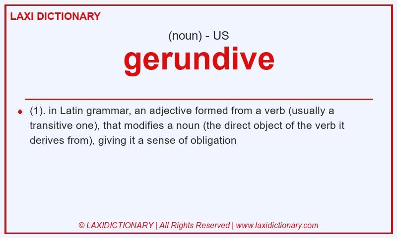 Definition gerundive in American English