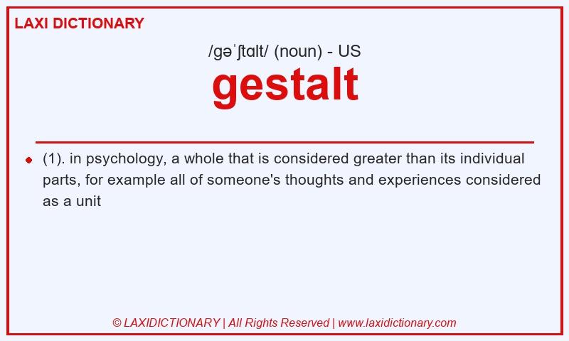 Definition gestalt in American English