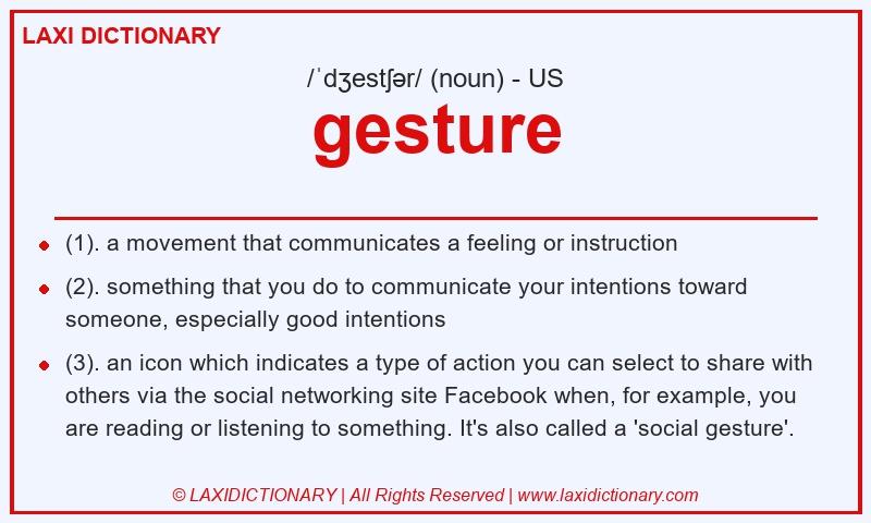 Definition gesture in American English