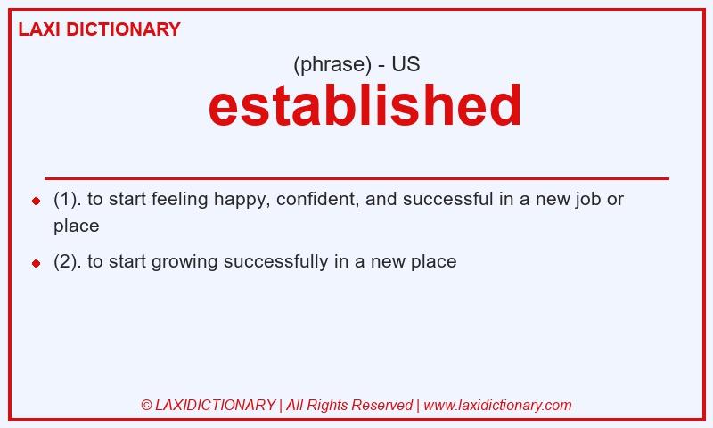 Definition established in American English