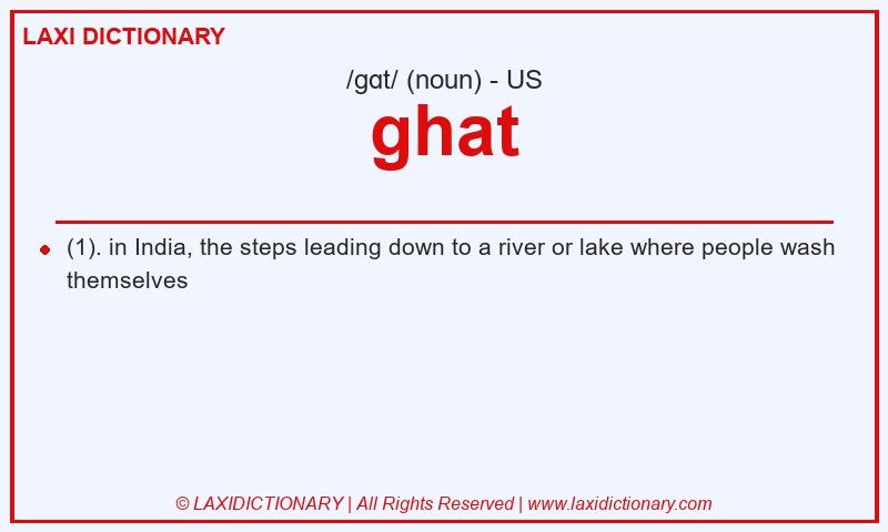 Definition ghat in American English
