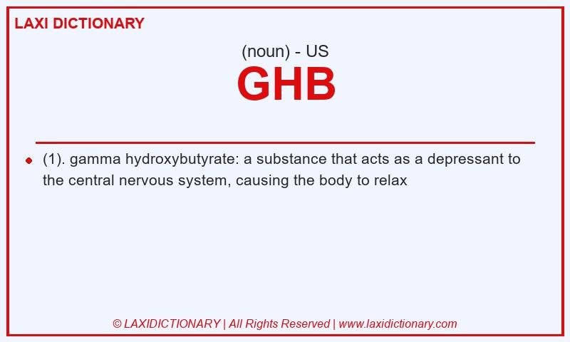 Definition GHB in American English