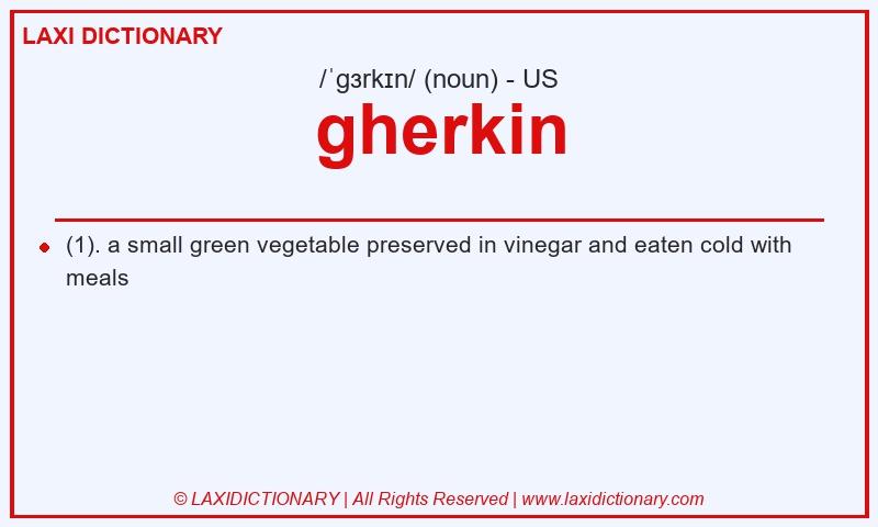 Definition gherkin in American English