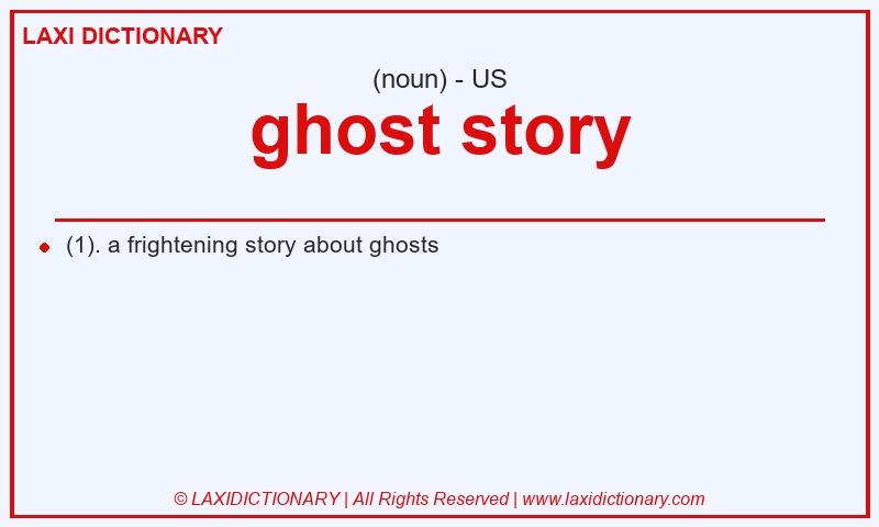 Definition ghost story in American English