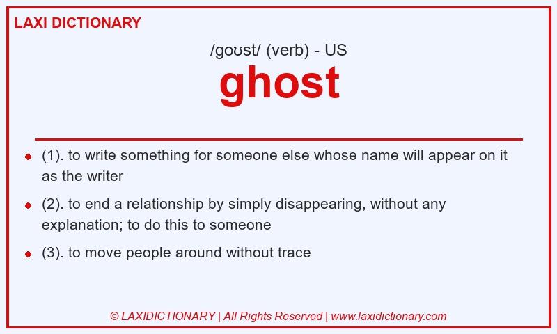 Definition ghost in American English