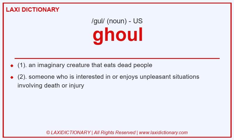Definition ghoul in American English