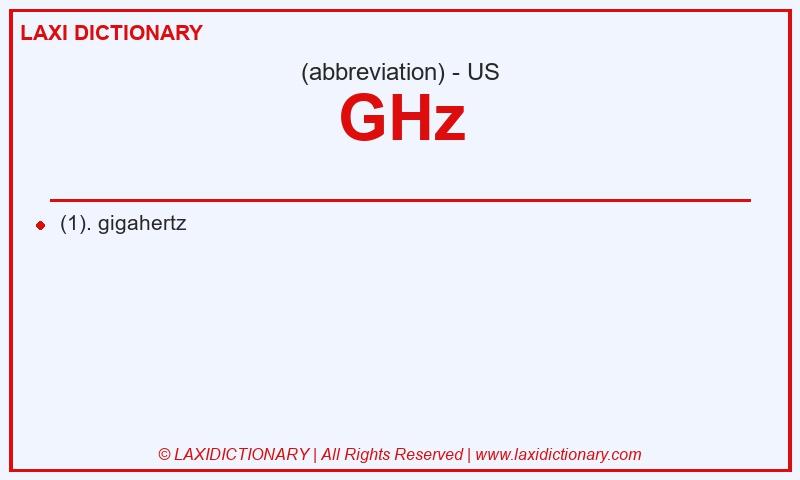 Definition GHz in American English