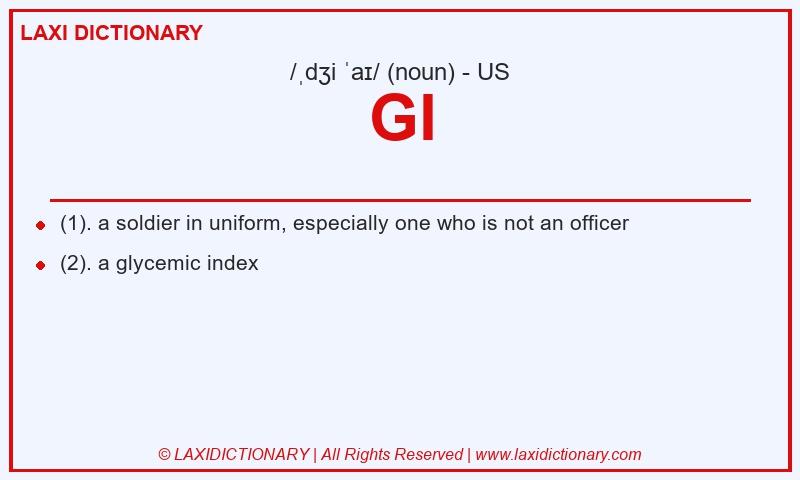 Definition GI in American English