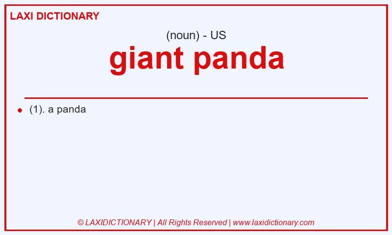 Definition giant panda in American English