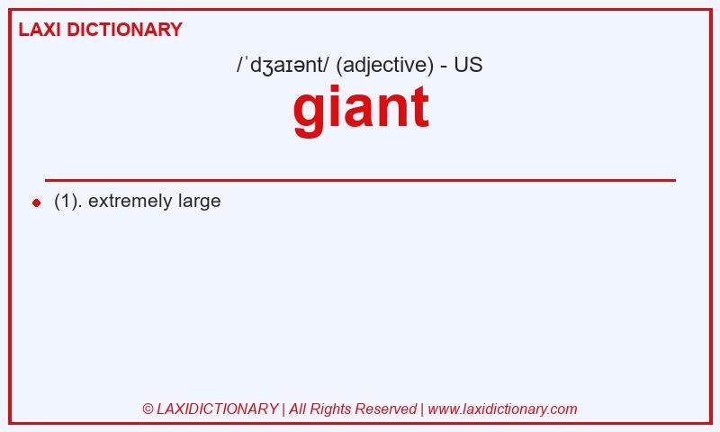 Definition giant in American English