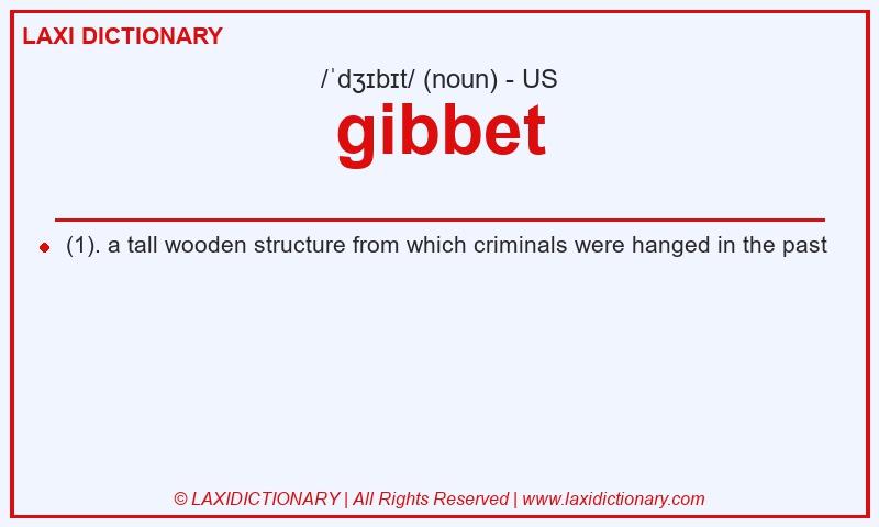 Definition gibbet in American English