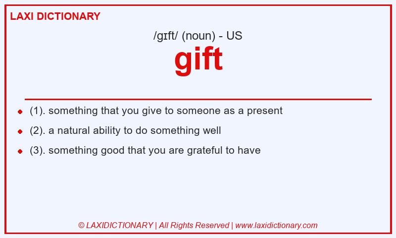 Definition gift in American English