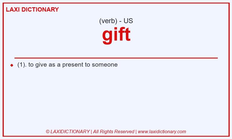 Definition gift in American English