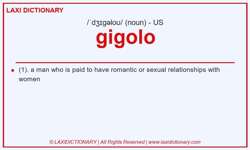 Definition gigolo in American English