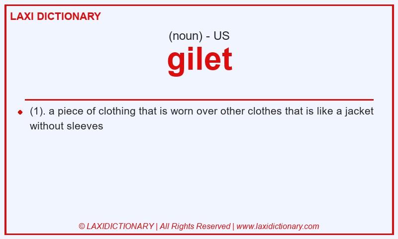 Definition gilet in American English