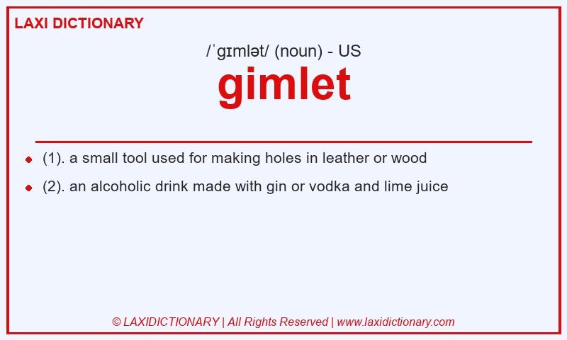 Definition gimlet in American English