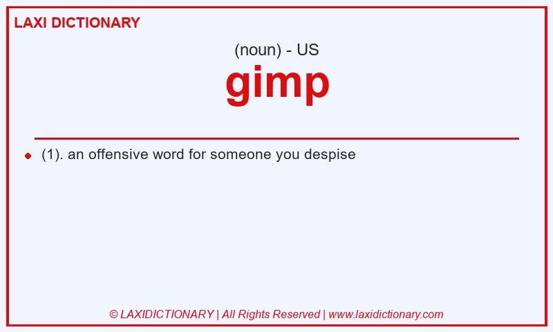 Definition gimp in American English