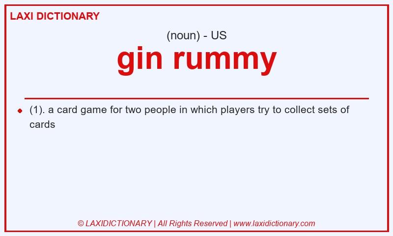 Definition gin rummy in American English