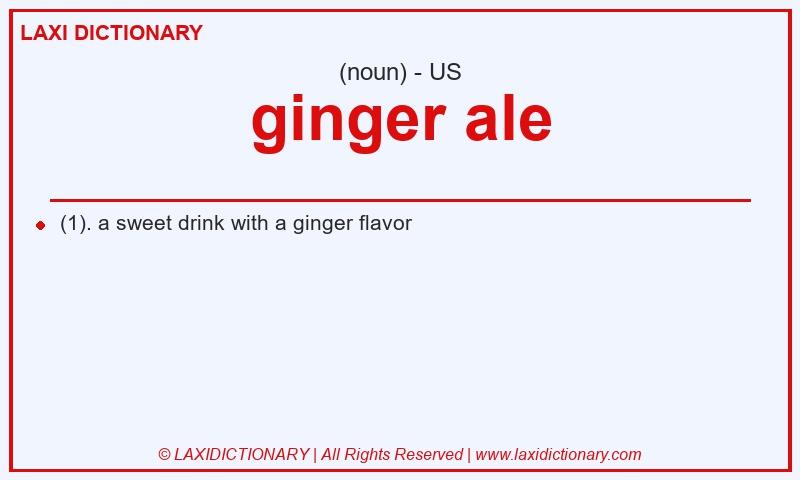 Definition ginger ale in American English