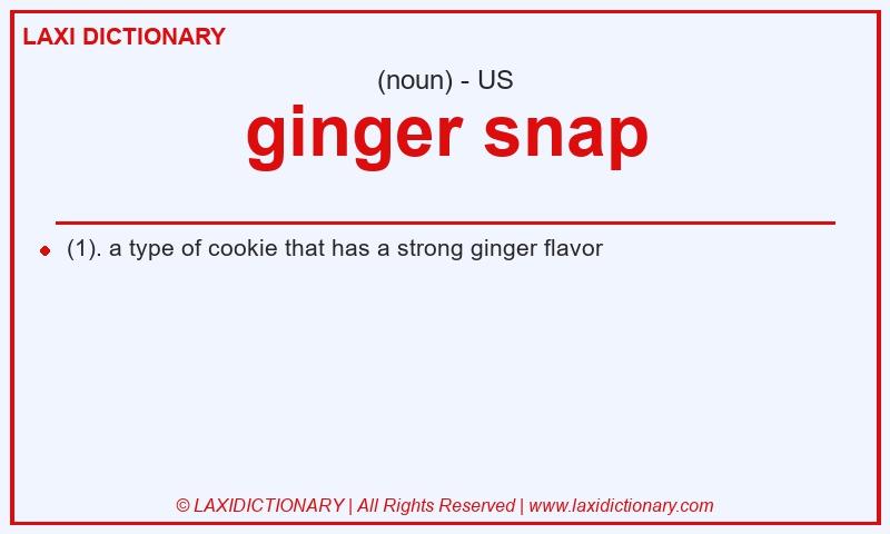 Definition ginger snap in American English