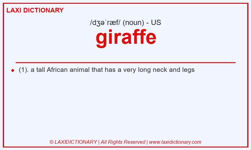 Definition giraffe in American English
