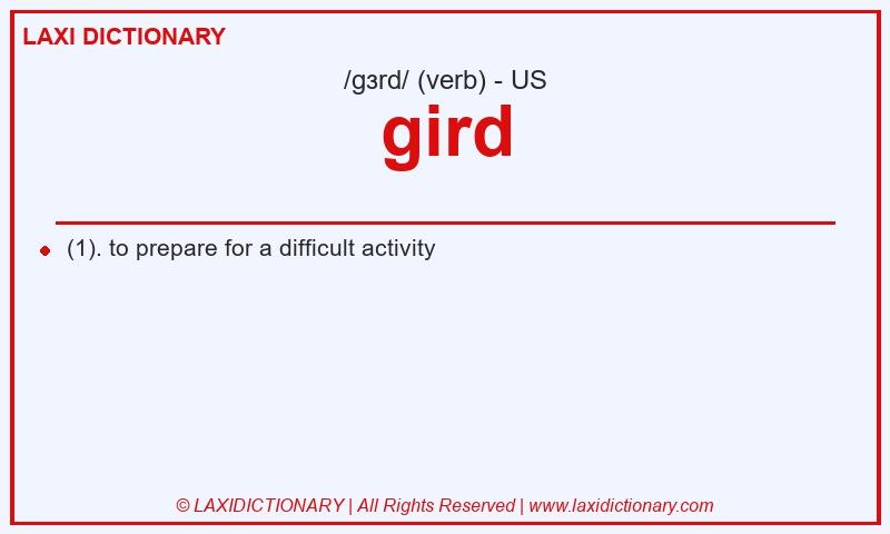 Definition gird in American English