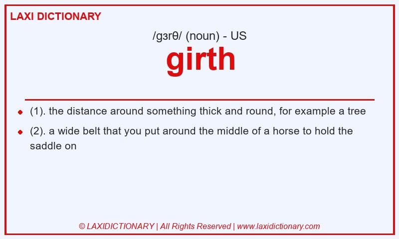 Definition girth in American English