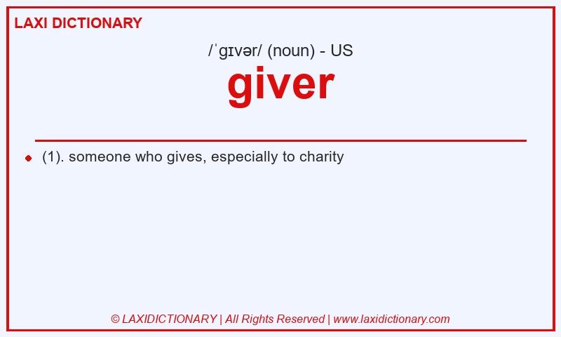 Definition giver in American English