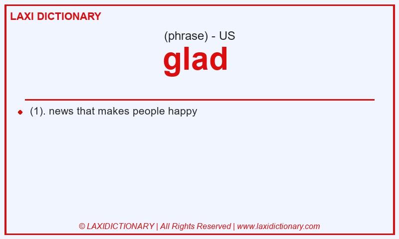 Definition glad  in American English